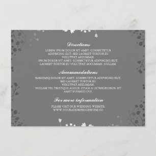 Gipskraut Gray Silver Wedding Details Begleitkarte