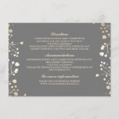 Gipskraut Gray Wedding Details - Informationen Begleitkarte (Vorderseite)
