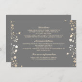 Gipskraut Gray Wedding Details - Informationen Begleitkarte (Vorne/Hinten)