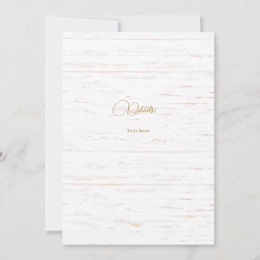 Gipskraut Gypsophila Hochzeitseinladung Einladung (Rückseite)