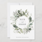 Gipskraut Hochzeit Einladungen Gypsophila Sage (Vorderseite)