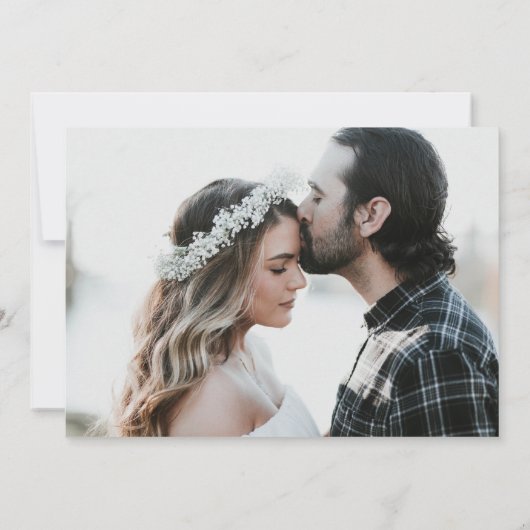 Gipskraut Hochzeit speichern Sie das Date-Foto zur Save The Date (Rückseite)