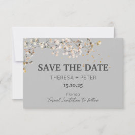 Gipskraut Hochzeit Speichern Sie die Datumskarte RSVP Karte