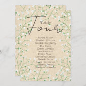 Gipskraut Hochzeit Tischnummer Seekarte 4 (Vorne/Hinten)