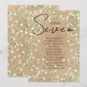 Gipskraut Hochzeit Tischnummer Seekarte 7 (Vorne/Hinten)
