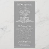 Gipskraut Hochzeitsprogramme Programm (Rückseite)