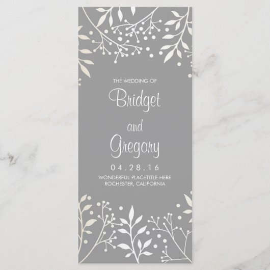 Gipskraut Hochzeitsprogramme Programm (Vorderseite)