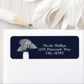 Gipskraut in Mason Jar Rustic Address Labels (Insitu)