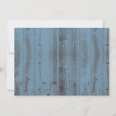 Gipskraut Jar Rustic Dusty Blue Baby Dusche Einladung (Rückseite)