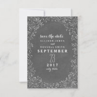 Gipskraut-Kopfplatte Save the Date Inspiriert