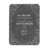 Gipskraut-Kopfplatte Save the Date Inspiriert Magnet (Vertikal)