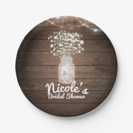 Gipskraut & Lights Rustikale Hochzeitsempfehlung Pappteller