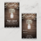 Gipskraut & Lights Rustikale Unterkunft Empfehlungskarte (Vorne/Hinten)