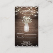 Gipskraut & Lights Rustikale Unterkunft Empfehlungskarte (Rückseite)