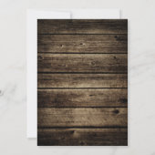 Gipskraut Mason Jar | Barn Wood Wedding Einladung (Rückseite)