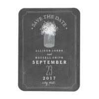 Gipskraut Mason Jar Chalkboard Save the Date