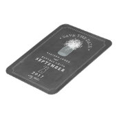 Gipskraut Mason Jar Chalkboard Save the Date Magnet (Linke Seite)