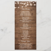 Gipskraut Mason Jar Lights Hochzeitsprogramm Programm (Rückseite)