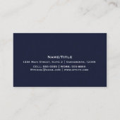 Gipskraut Mason Jar Rustic Blue Business Card Visitenkarte (Rückseite)