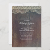 Gipskraut Mason Jar Rustic Foto Abschluss Einladung (Rückseite)