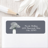 Gipskraut Mason Jar Rustic Gray Address Labels (Insitu)