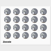 Gipskraut Mason Jar Rustic Gray Stickers (Blatt)