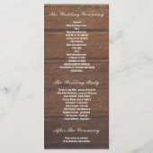 Gipskraut Mason Jar Rustic Hochzeitsprogramme Programm (Rückseite)