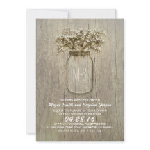 Gipskraut Mason Jar Rustic Wedding