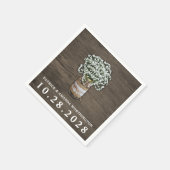 Gipskraut Mason Jar Rustic Wedding Napkins Serviette (Ecke)