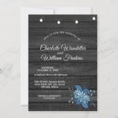 Gipskraut Mason Jar Rustic Wood Wedding Invita Einladung (Vorderseite)