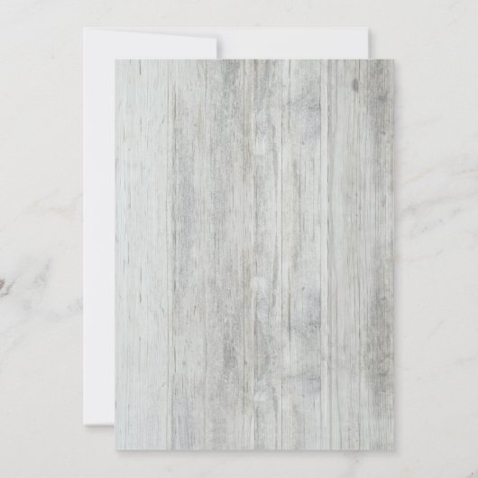 Gipskraut Mason Jar Rustikale Probe Abendessen Einladung (Rückseite)