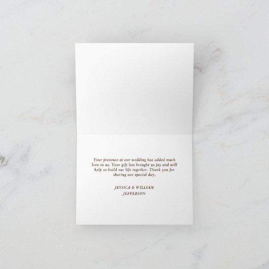 Gipskraut Mason Jar Rustikale Wasserfarbe Dankeskarte (Innenseite)