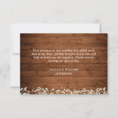 Gipskraut Mason Jar Rustikale Wasserfarbe Dankeskarte (Rückseite)