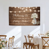 Gipskraut Mason Jar String Lights Hochzeit Banner