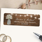 Gipskraut Mason Jar String Lights Rustikales Holz