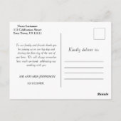 Gipskraut Mason Jar Wedding Foto Vielen Dank Postkarte (Rückseite)