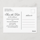 Gipskraut Mason Jar Wedding Save the Date Postkarte (Rückseite)