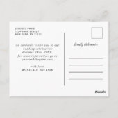 Gipskraut Mason Jar Wedding Save the Date Postkarte (Rückseite)