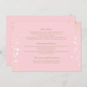 Gipskraut Rosa Hochzeitsdetails - Informationen Begleitkarte (Vorne/Hinten)