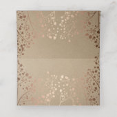 Gipskraut Rose Gold Foil Effekt Hochzeit Platzkarte (Innenseite Aufgefaltet)