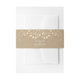 Gipskraut Rose Gold Style Hochzeit Einladungsbanderole