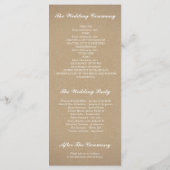 Gipskraut Rose Gold und Kraft Hochzeitsprogramme Programm (Rückseite)