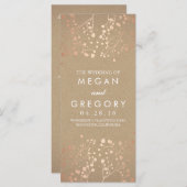 Gipskraut Rose Gold und Kraft Hochzeitsprogramme Programm (Vorne/Hinten)
