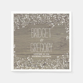 Gipskraut Rustic Barn Wood Wedding Serviette
