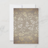 Gipskraut Rustic Gold Foil Wedding RSVP Karten (Rückseite)