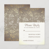 Gipskraut Rustic Gold Foil Wedding RSVP Karten (Vorne/Hinten)