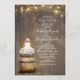 Gipskraut Rustic Lantern Probe Abendessen Einladung