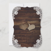 Gipskraut Rustic Wood Lights Mason Jar Wedding Einladung (Rückseite)