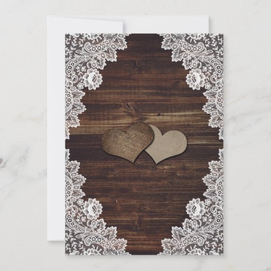 Gipskraut Rustic Wood Mason Jar Brautparty Einladung (Rückseite)