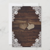 Gipskraut Rustic Wood Mason Jar Wedding Einladung (Rückseite)